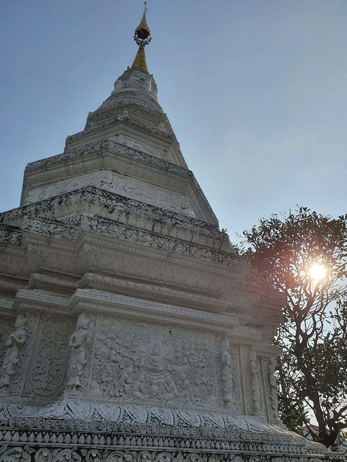 Buddhist temple in Chiang Mai with traditional design